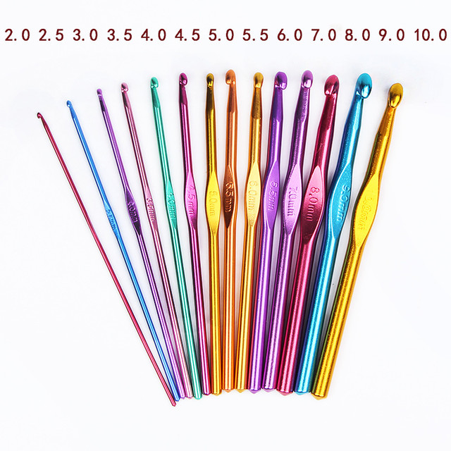 Colors Aluminum Oxide Knitting Crochet Needle Set 2-10mm Knitting Needles  Sewing Accessories Tools DIY Weave Knitting Tool - AliExpress